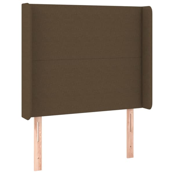 LED Box Säng med huvudgavel tyg