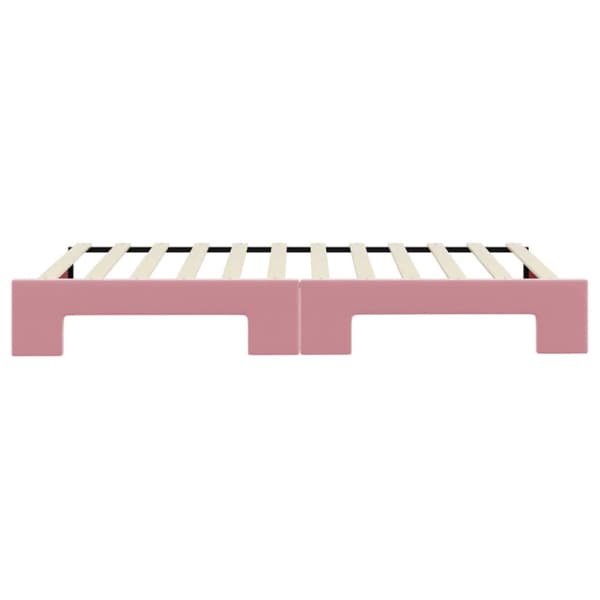 Dagbädd utdragbar rosa 100x200 cm sammet