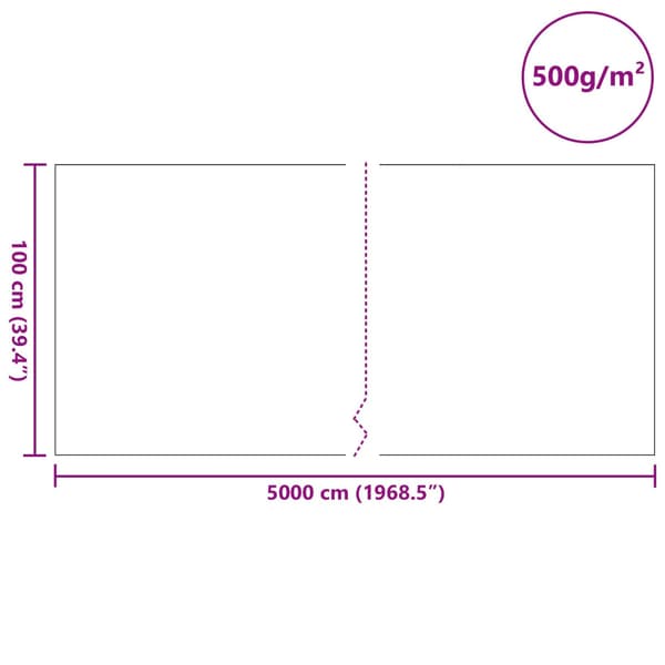 Dammmadrass Grå 1 x 50 m Polyester och Bomull