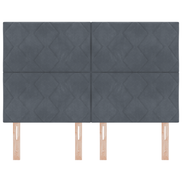 LED huvuddyna Mörkgrå 144 cm Sammet
