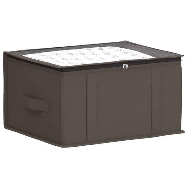 Förvaringslåda med transparent toppfönster 6 pcs Grå