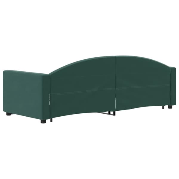 Dagbädd utdragbar mörkgrön 80x200 cm sammet