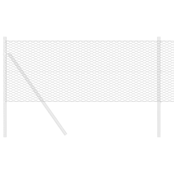 Hexagonstängsel Grå 0,8 x 100 m PVC