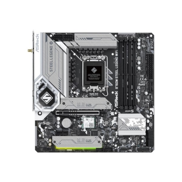 ASRock B760M Steel Legend WiFi - moderkort - micro ATX - LGA1700-uttag - B760
