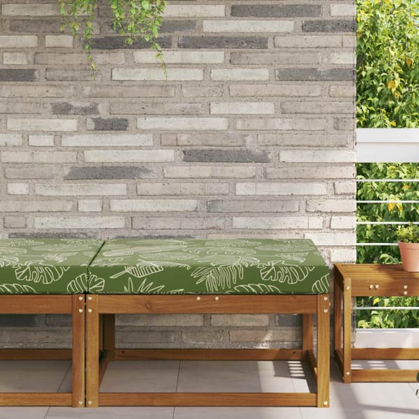 Utomhus Soffa Kudde Bladdesign 80 x 80 x 8 cm Polyester