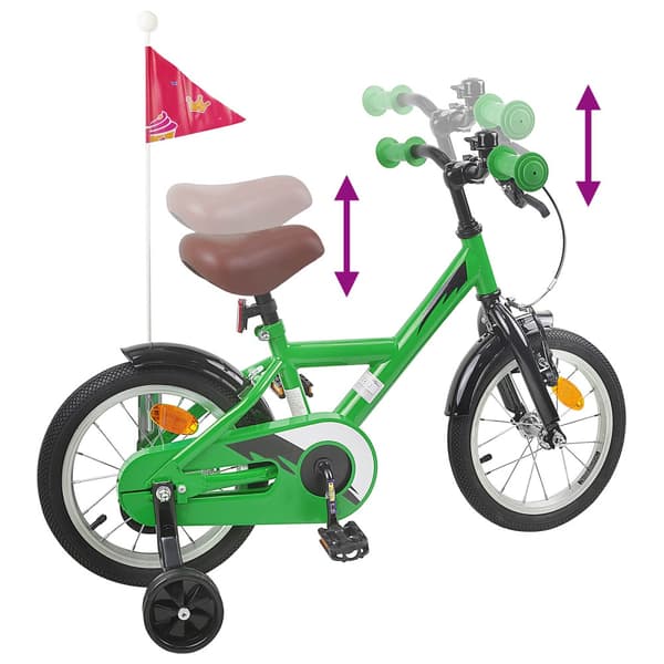 Barncykel 12 Tum för 2-4 åringar Grön