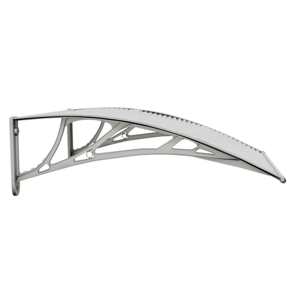 Dörrtak grå och transparent 80x75 cm polykarbonat