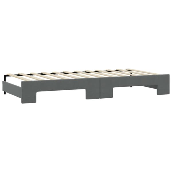 Dagbädd utdragbar mörkgrå 100x200 cm tyg
