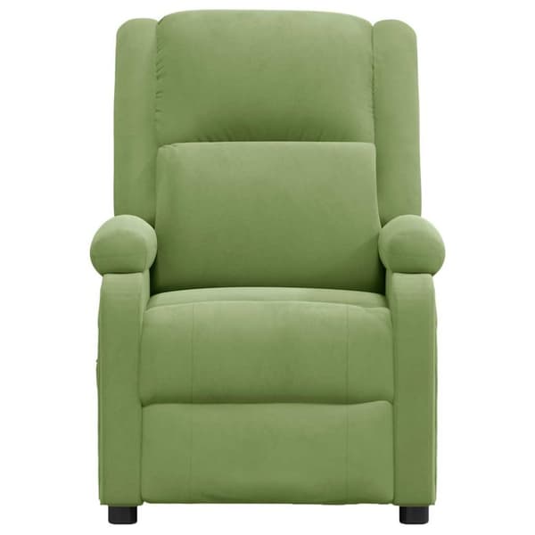 Reclinerfåtölj ljusgrön sammet