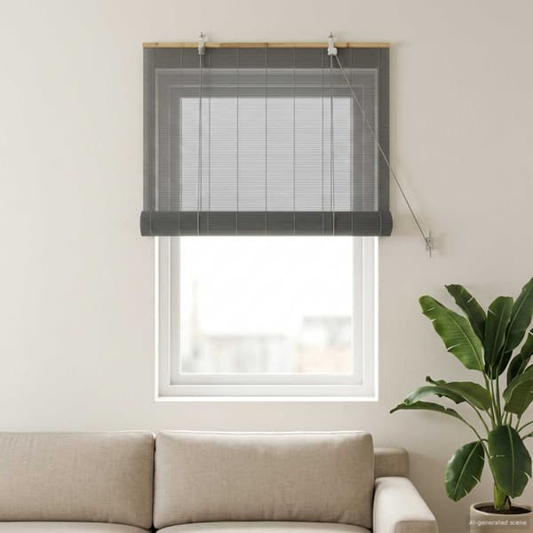 Rullgardin Grå 50 x 160 cm Bambu