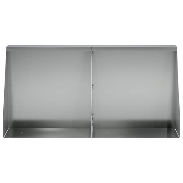 Stödvägg 2 st 40 x 12 x 50 cm Galvaniserat stål Silver