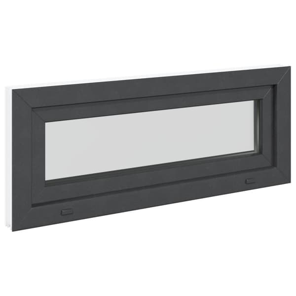 Källarfönster RISOR 110 x 40 cm PVC och glas Antracit
