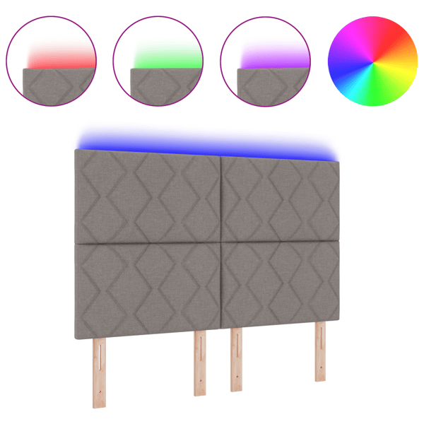 LED huvuddyna Taupe tyg