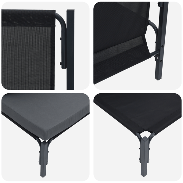 Utomhus Möbler med kudde Antracit 80 x 80 x 71 cm Stål