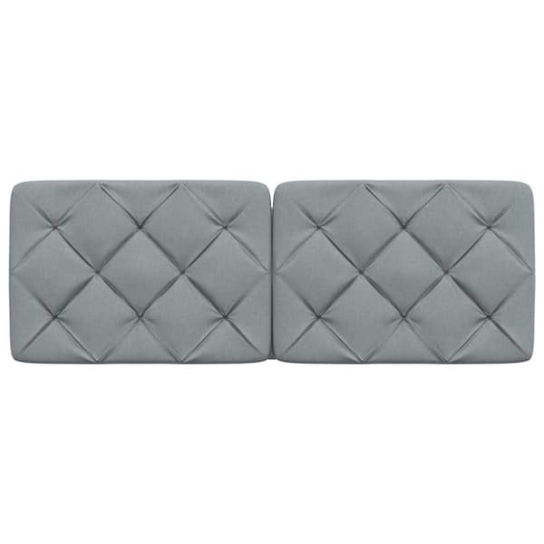 Headboard Cushion Light Grey 140 cm Fabric