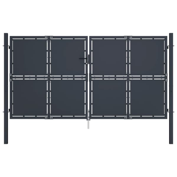 Trädgårdsgrind stål 300x200 cm antracit
