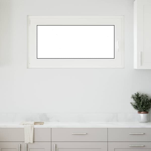 Källarfönster RISOR Vit 110 x 60 cm PVC och glas