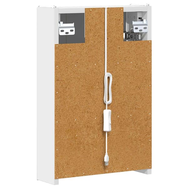 Badrumsspegelskåp Vit 33 x 11,5 x 50 cm Konstruerat trä
