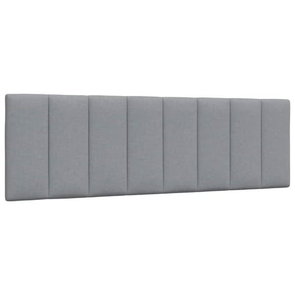 Headboard Cushion "Hanko" Light Grey 160 cm Fabric