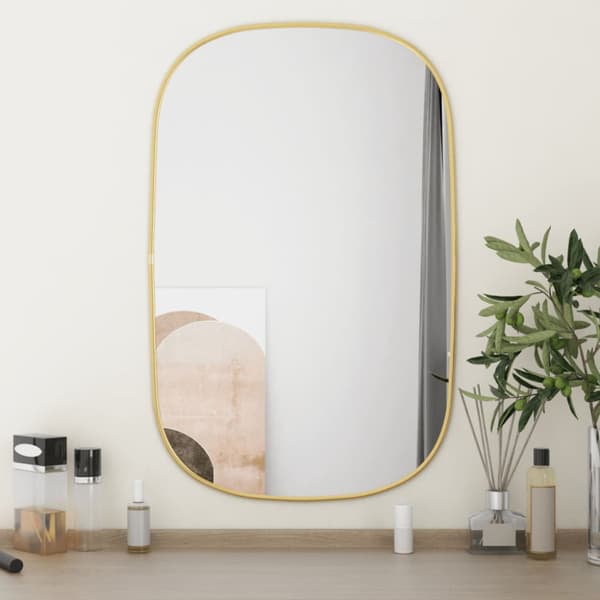 Väggspegel guld 70x45 cm