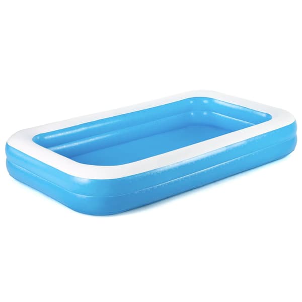 Bestway Uppblåsbar swimmingpool 305 x 183 x 46 cm Rektangulär för Blå