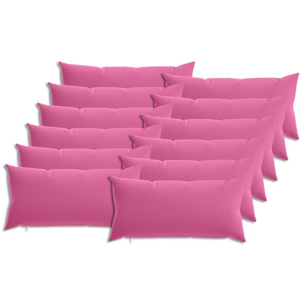 Kuddöverdrag 12 st HEERLEN Rosa 40 x 80 cm Polyester