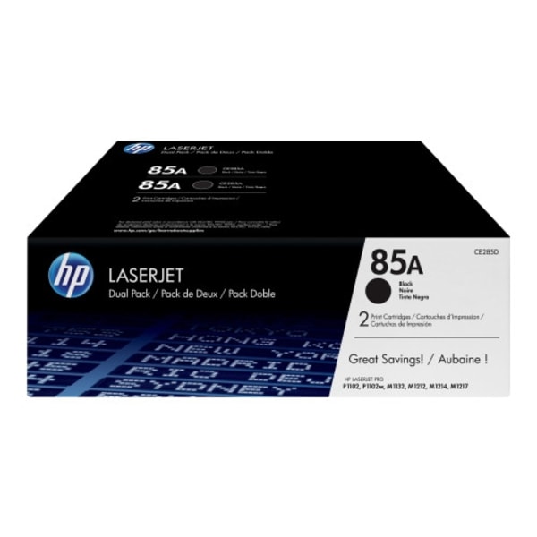 HP 85A - 2-pack - svart - original - LaserJet - tonerkassett (CE285AD)