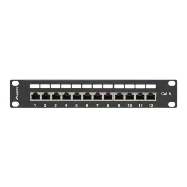 Lanberg PPF6-9012-B - patch-panel - 1U - 10" Svart