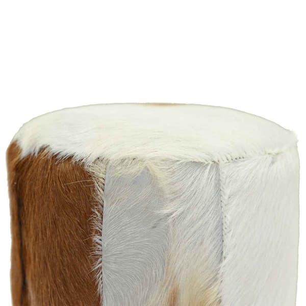 Barstol getskinnsläder och massiv teak