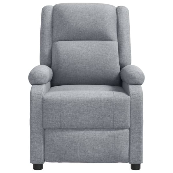 Massagefåtölj ljusgrå tyg