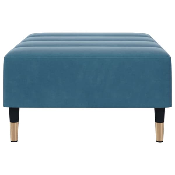 Fotpall Blå 77x55x31 cm sammet