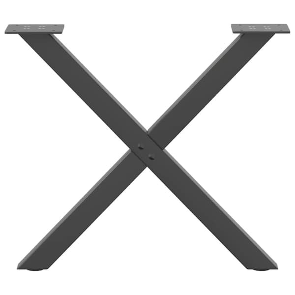 Soffbordsben X-formade 2 st antracit 60x(42-43) cm stål