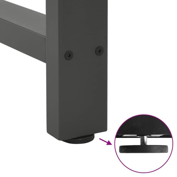 Soffbordsben antracit 2 st 50x(30-31) cm stål