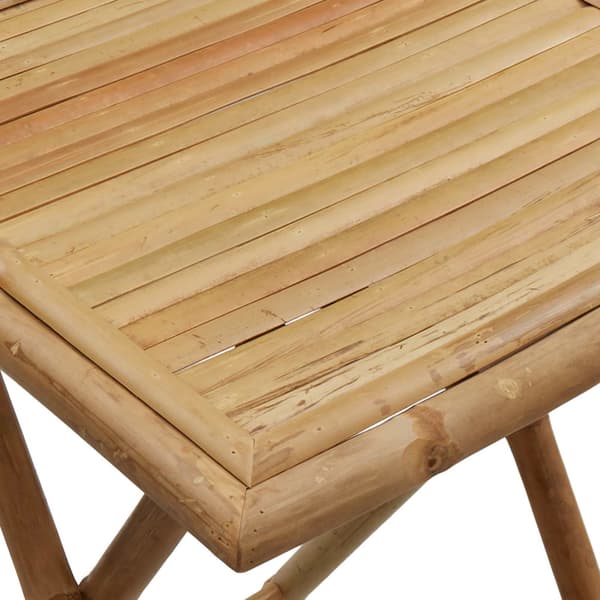 Fällbart trädgårdsdining set 3 st Naturlig Bambu