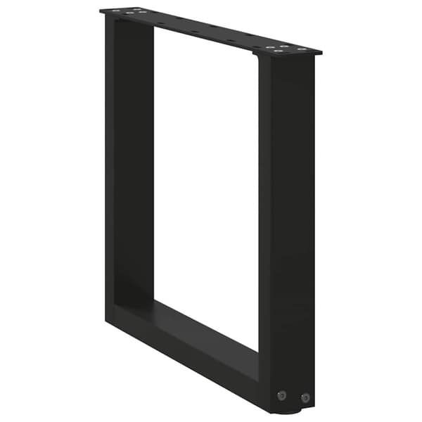 Soffbordsben U-formade 2 st svarta 50x(42-43) cm stål