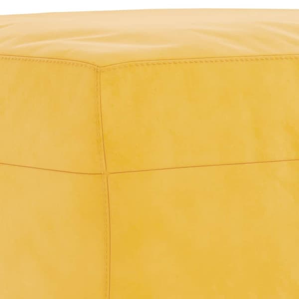 Fotpall gul 60x50x41 cm sammet