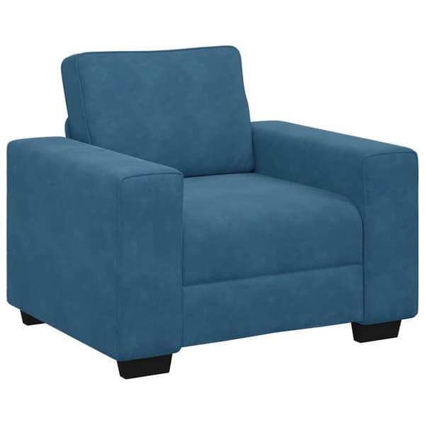 Soffstol blå 100x77x82 cm sammet