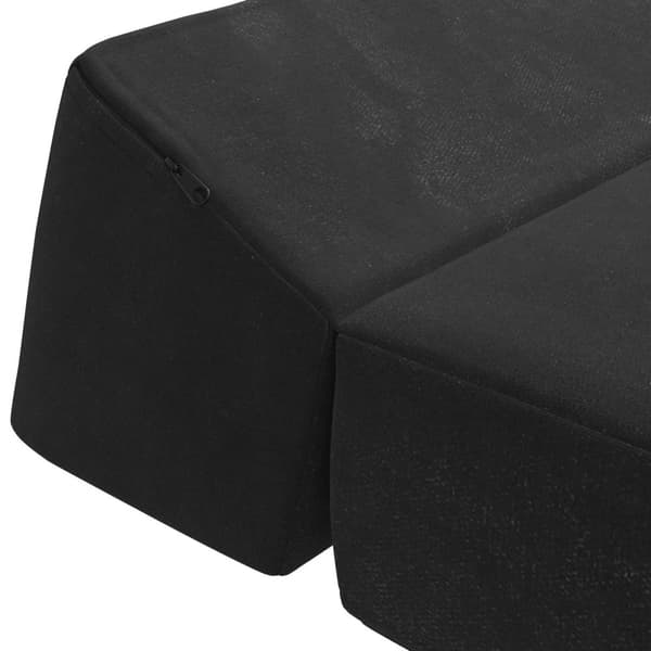 Fällbar Soffbed Svart 120 x 60 x 49 cm Tyg