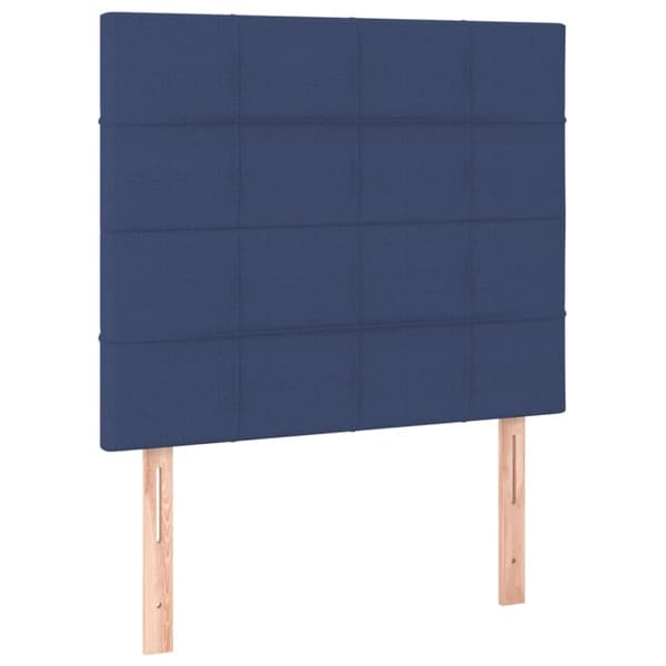 Sänggavel blå 80x5x118/128 cm tyg