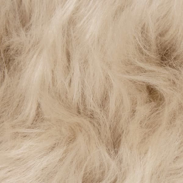 Fuskfäll matta TAFALLA Beige Ø 200 cm Polyester