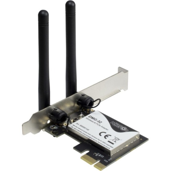 Inter-Tech DMG-32 - nätverksadapter - PCIe Svart, Silver