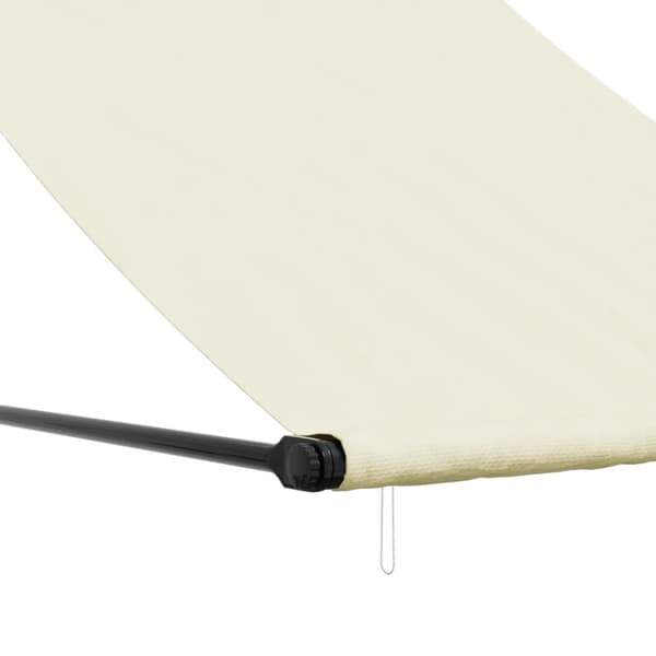 Infällbar markis gräddvit 100x150 cm tyg och stål