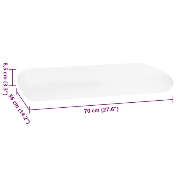 Sovkudde Enfärgad Vit 70 x 36 x 8,5 cm Minneskum