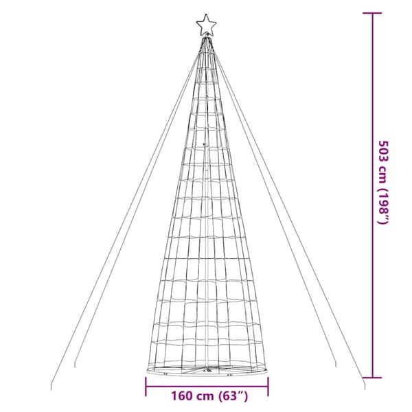 LED julgran 1534 LEDs blå 500 cm