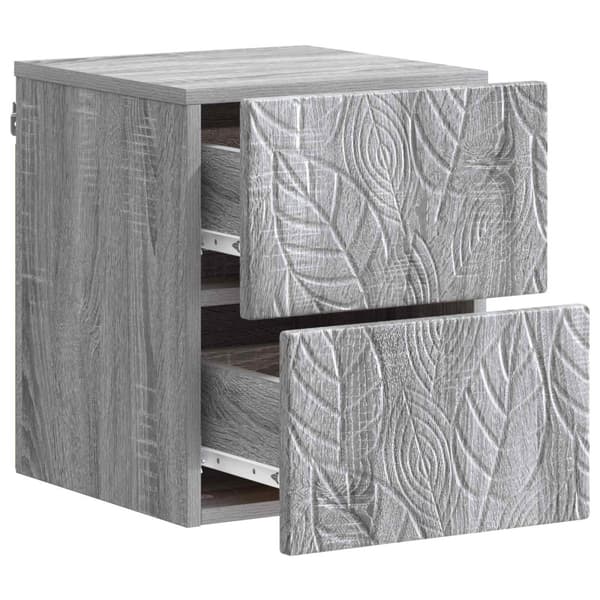 Väggmonterat Sängbord 2 pcs Grå Sonoma 34,5 x 33 x 40 cm