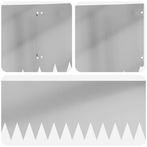 Kant för gräsmatta 20 pcs 103 x 30 cm Stål Silver
