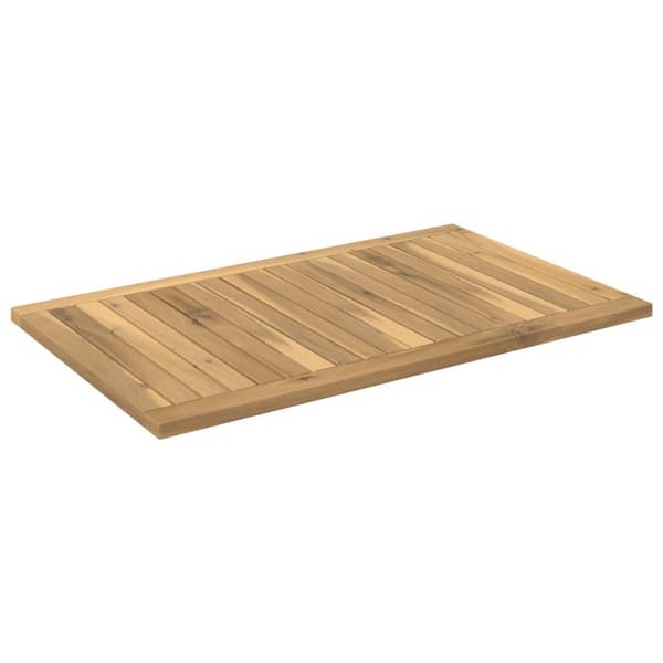 Bordsskiva 80,5 x 49 x 2 cm Rektangulär Massivt Akaciaträ Vit