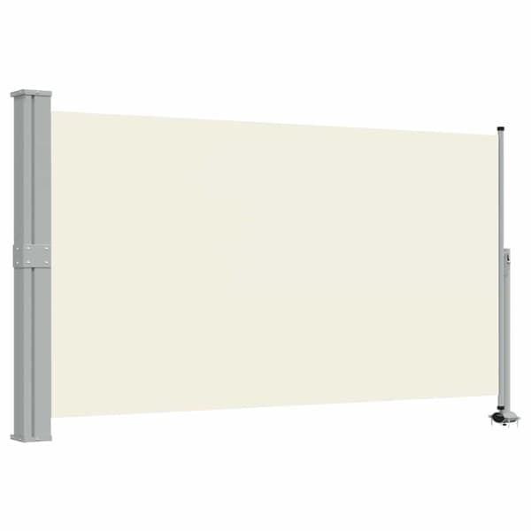 Infällbar sidomarkis 140 x 300 cm gräddvit