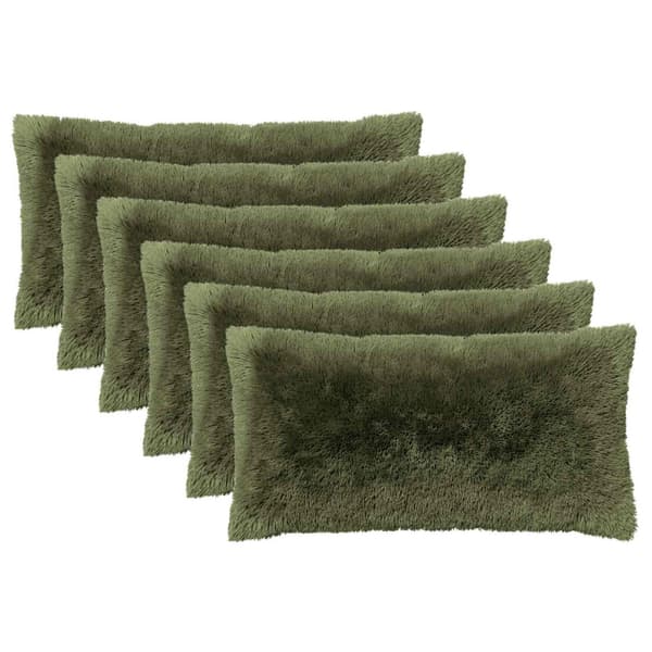 Kudde med kudde HEERLEN 6 st Grön PV Fleece