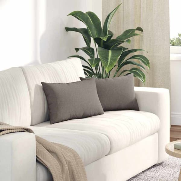 Sofakuddar 2 pcs Taupe 50 x 30 cm tyg